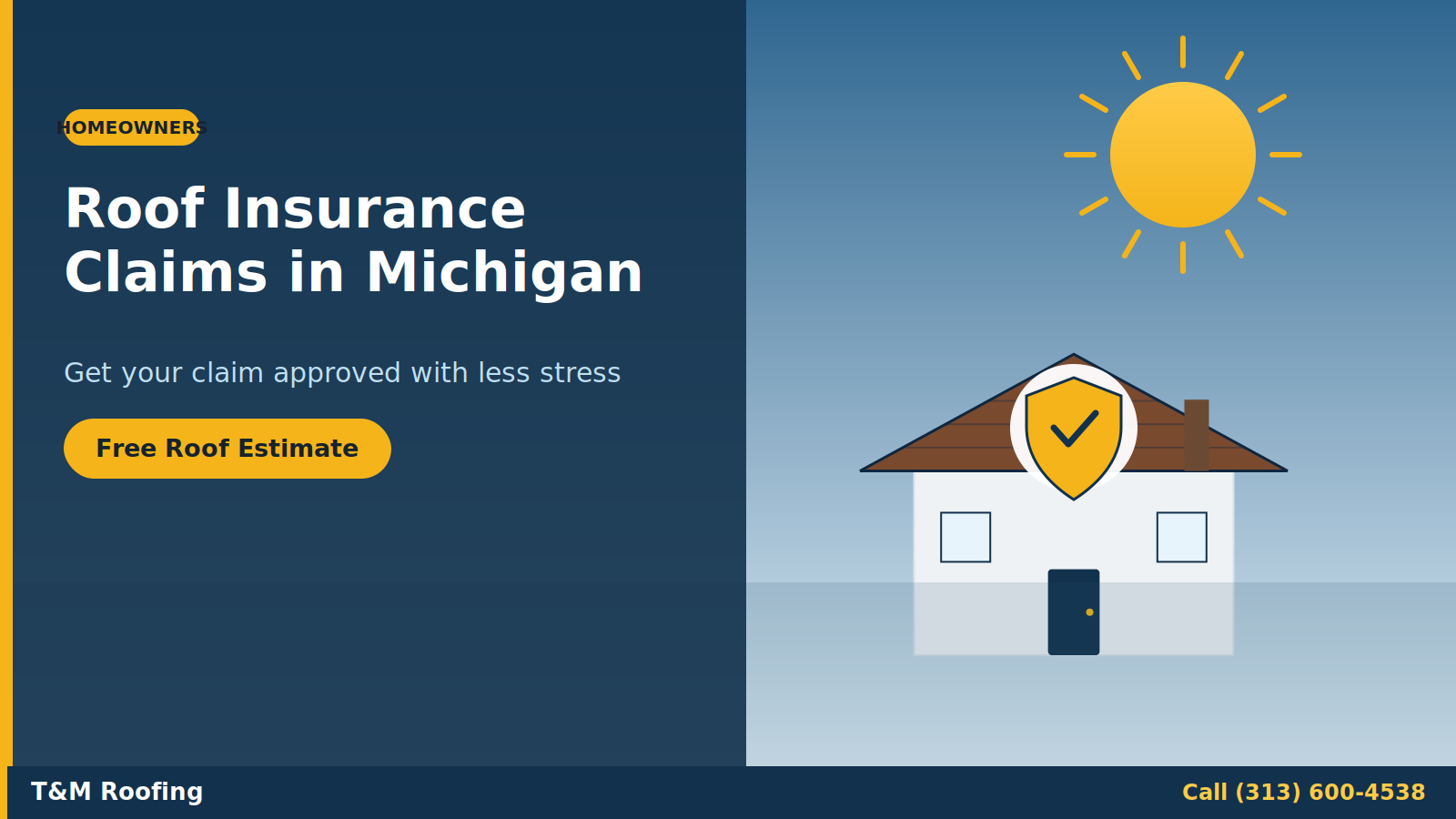 Roof insurance claim process in Michigan — T&M Roofing
