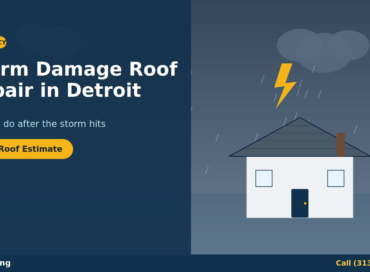 Storm over a Detroit home — storm damage roof repair