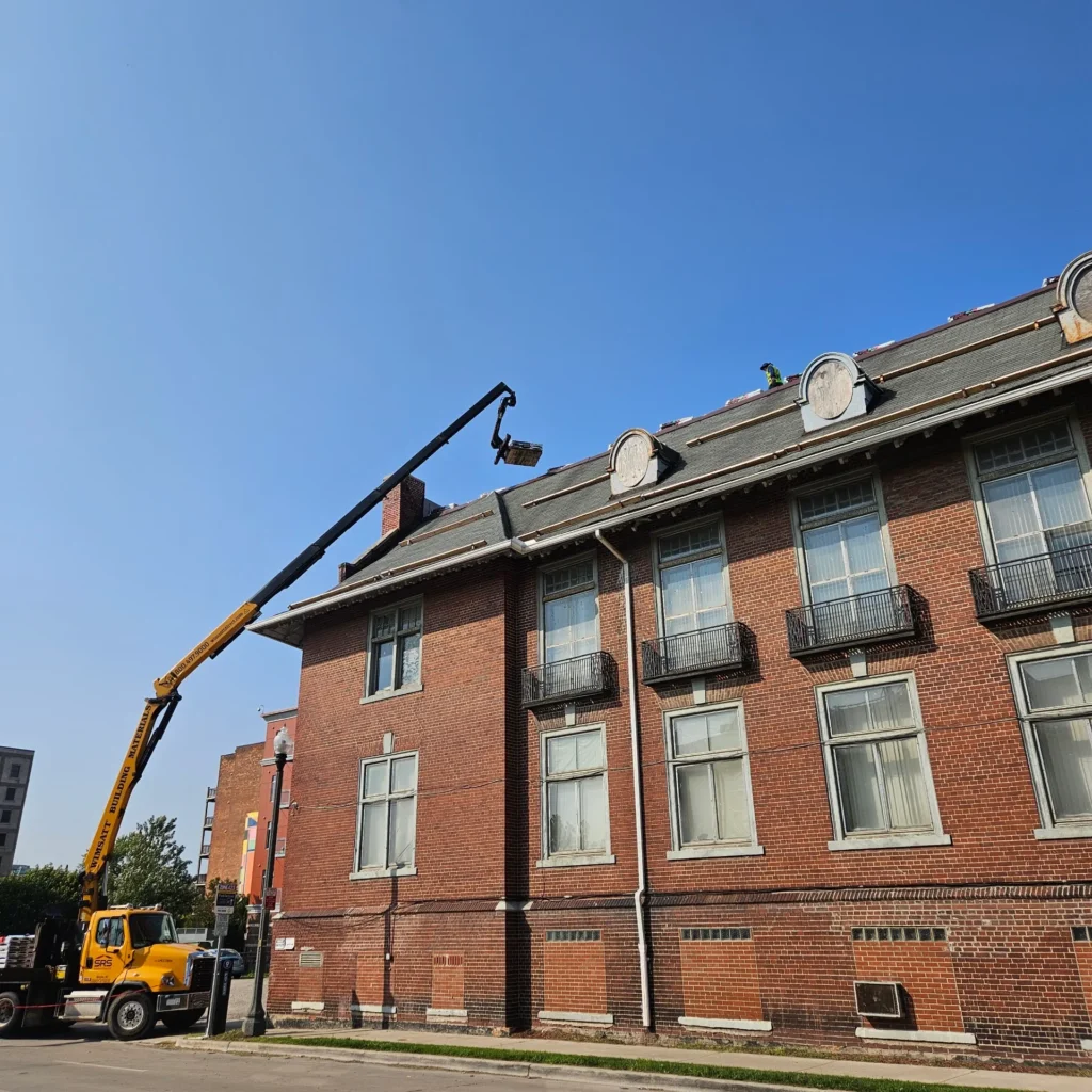 Flat commercial roof on a Metro Detroit 